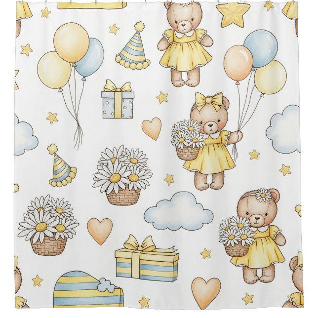 Teddy Bear Daisy Garden Pattern (14) (Front)