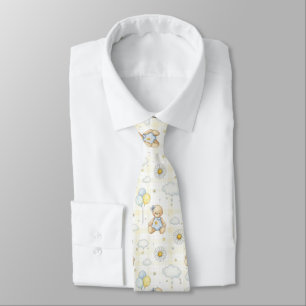 Teddy Bear Daisy Garden Pattern (15) Tie