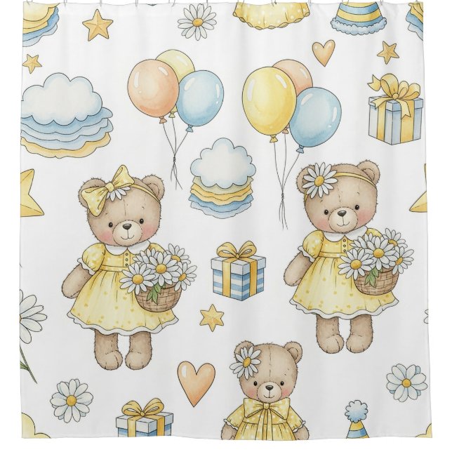 Teddy Bear Daisy Garden Pattern (16) (Front)