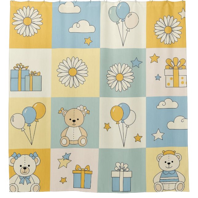 Teddy Bear Daisy Garden Pattern (17) (Front)