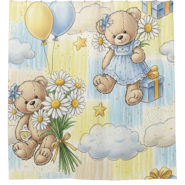 Teddy Bear Daisy Garden Pattern (2) (Front)