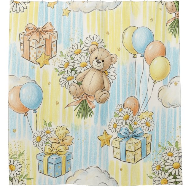 Teddy Bear Daisy Garden Pattern (3) (Front)