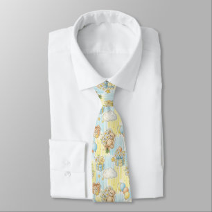 Teddy Bear Daisy Garden Pattern (3) Tie