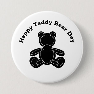 Teddy Bear Day Outline Button