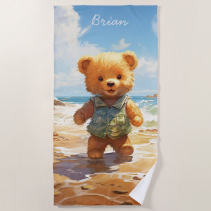 Teddy Bear Design Pool and Beach Towels for Kids