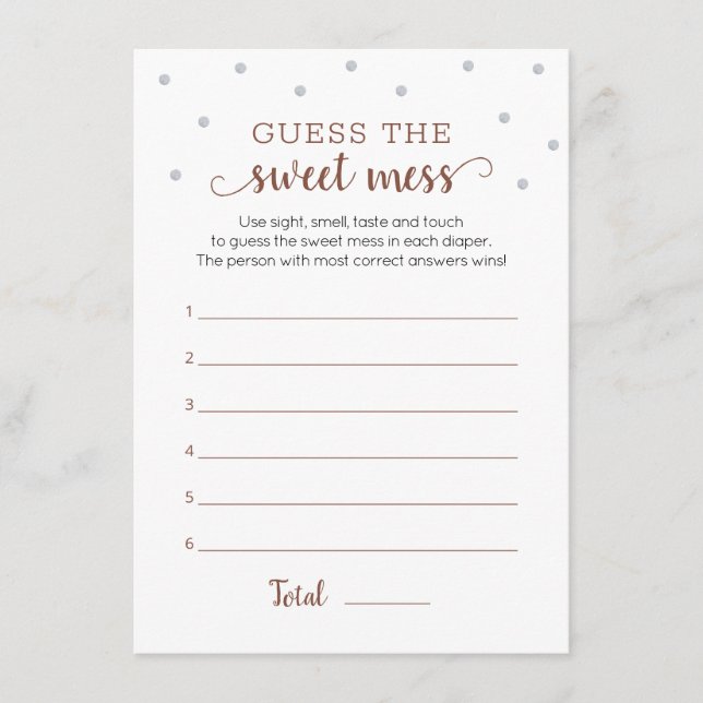 Teddy Bear devine la carte de jeu Sweet Mess (Devant)