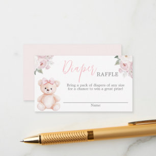 Teddy Bear Diaper Raffle Card