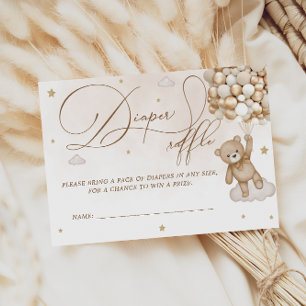 Teddy Bear Diaper Raffle  Enclosure Card