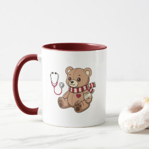 Teddy Bear Doctor Pediatrician Stethoscope Mug