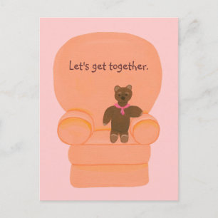 Teddy Bear en chaise, rassemblons les invitations