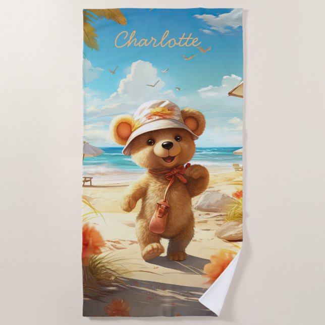 Teddy Bear enfants Plage et serviette de piscine (Devant)