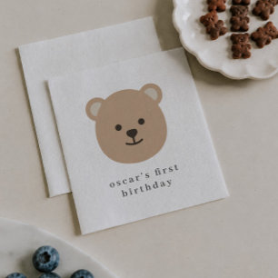 Teddy Bear Face Paper Napkin