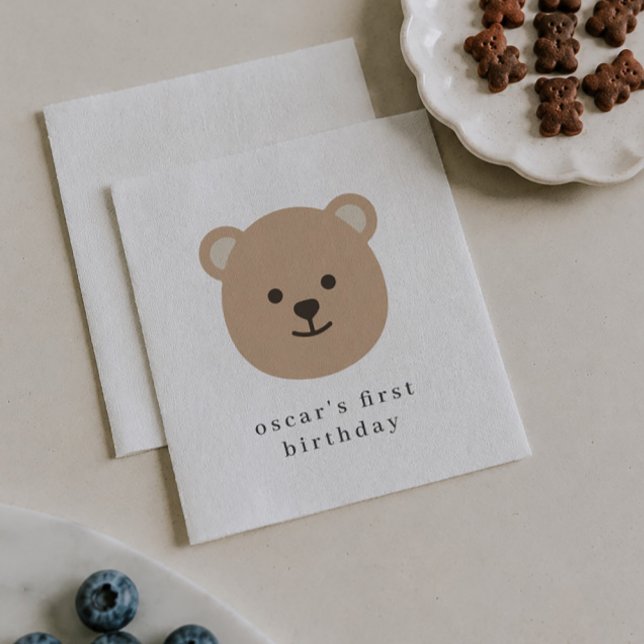 Teddy Bear Face Paper Napkin (Creator Uploaded)