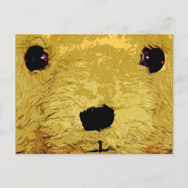 Teddy Bear Face Postcard (Front)