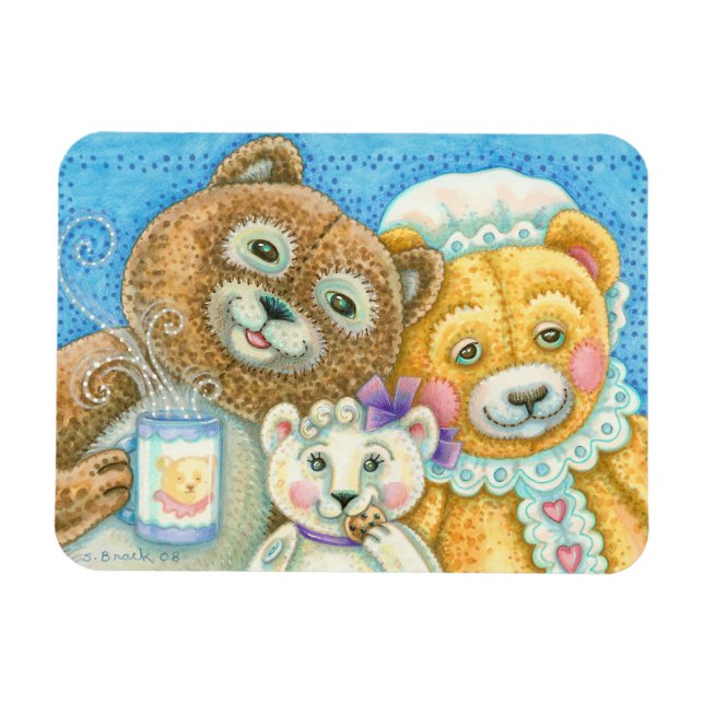 TEDDY BEAR FAMILY MAGNET *Customize (Horizontal)