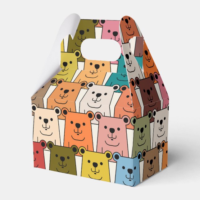 Teddy Bear Favor Box (Front Side)