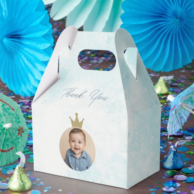 Teddy Bear Favour Box, Custom Text & Photo Favor Box (Party)