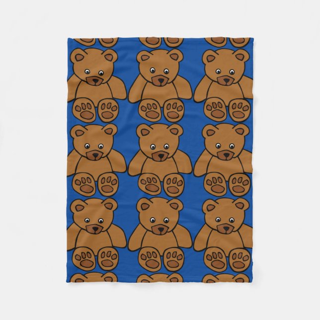 Teddy Bear Fleece Blanket (Front)