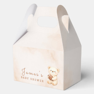 Teddy Bear Football Baby Shower Theme Favor Box