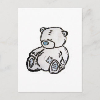 Teddy bear from the attic postcard