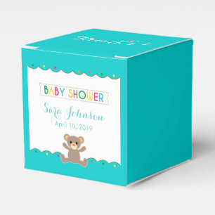 Teddy Bear Gender Neutral Baby Shower Thank You Favor Box