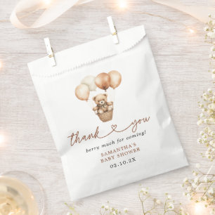 Teddy Bear Gender Neutral Baby Shower Thank You Favour Bag