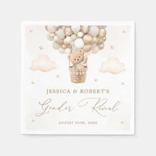 Teddy Bear Gender Reveal Napkin