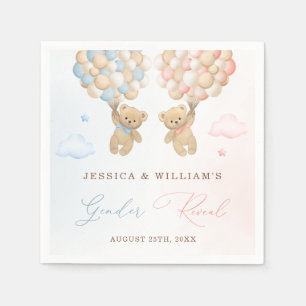 Teddy Bear Gender Reveal  Napkin