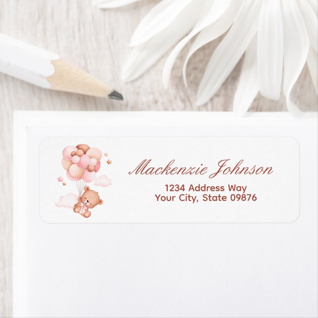 Teddy Bear Girl Rose Bearly Wait Baby shower (En situation)