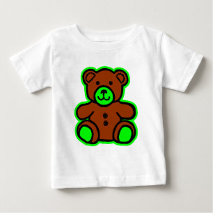 Teddy Bear Green Brown The MUSEUM Zazzle Gifts Baby T-Shirt