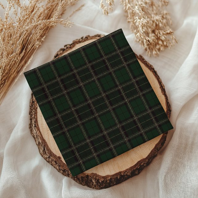 Teddy Bear Green Tartan Baby Shower  Napkin (teddy bear napkins, green tartan baby shower, preppy baby shower, polo bear theme, classic baby show)