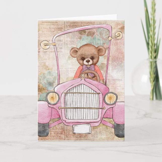 Teddy Bear Greeting Card (Front)