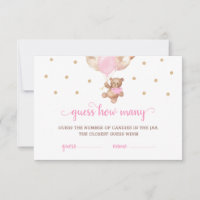 Teddy Bear Guess How Many Candies Game Baby Shower