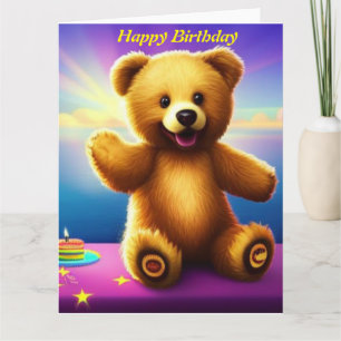 Teddy Bear  Happy Birthday  Card