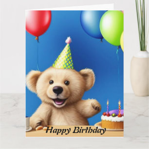 Teddy Bear  Happy Birthday  Card