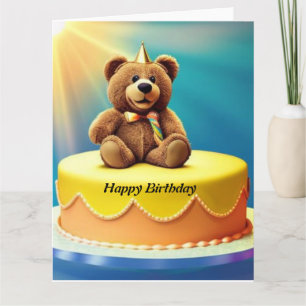 Teddy Bear Happy Birthday Card