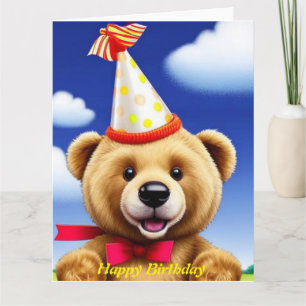 Teddy Bear  Happy Birthday  Card