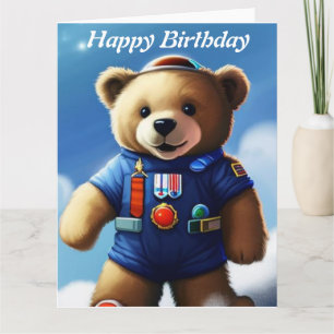 Teddy Bear  Happy Birthday  Card