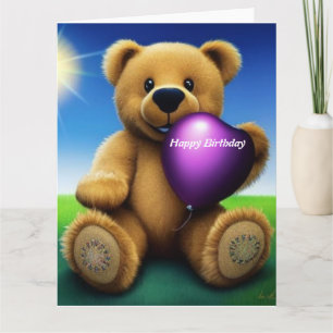 Teddy Bear  Happy Birthday  Card