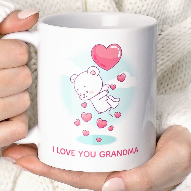 Teddy Bear Heart Balloons Personalized Valentine Coffee Mug (Creator Uploaded)