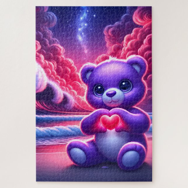 Teddy Bear Heart Hands Jigsaw Puzzle (Vertical)