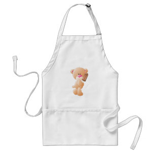 Teddy Bear Holding Chocolate Ice Cream Popsicle Standard Apron