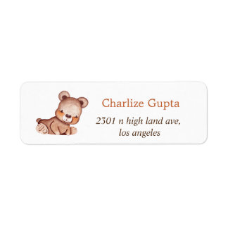 Teddy Bear Honey Bee Label