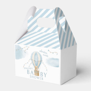 Teddy bear hot air balloon baby shower favour box