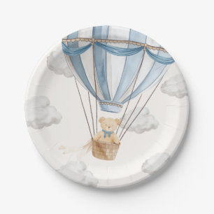 Teddy Bear Hot Air Balloon Paper Plate