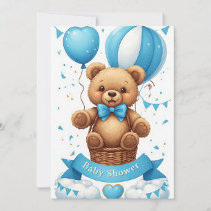 Teddy Bear Hot Air Balloon Shower 🧸 Invitation