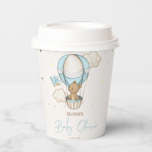 Teddy Bear Hot Balloon Bearly Wait Baby Shower Paper Cups