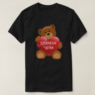  Teddy Bear Hug Heart Personalize Text Cotton  T-Shirt