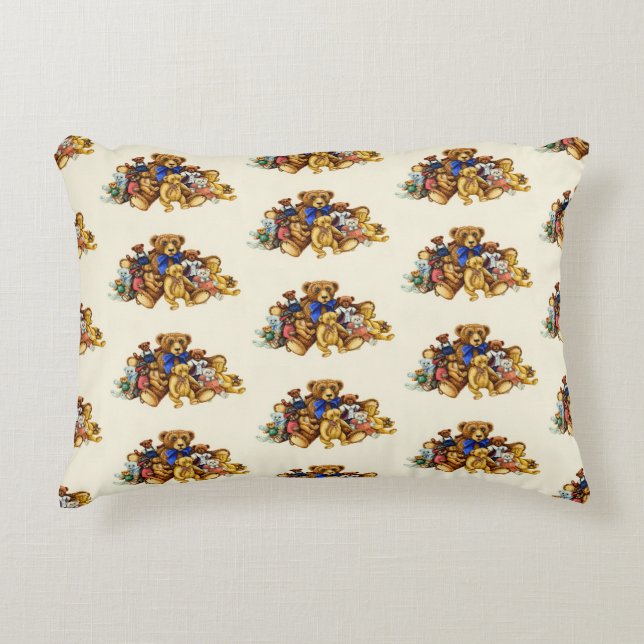 TEDDY BEAR HUGS ACCENT PILLOW *Customize (Front)