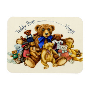 TEDDY BEAR HUGS MAGNET *Personnaliser